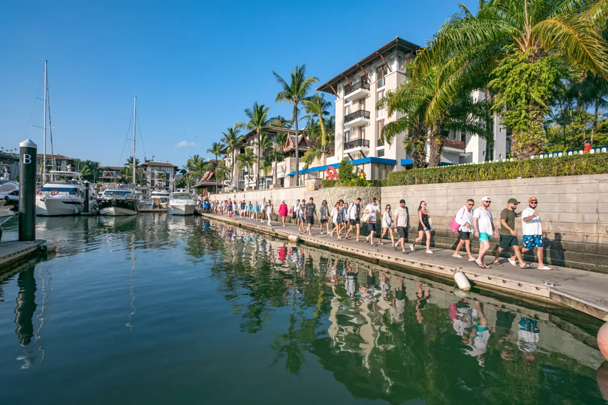 Departure from the pier
